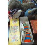 Collection of items to include; soft toys, The Dandy and Beano annuals, caterpillar Pelham puppet in