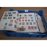 All world selection of stamps on pages, in album, exercise books in packets and on cards. (B.P.