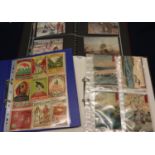 Ring binder album of Japanese postcards, topographical, military, First World War etc. Together with