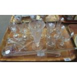 Collection of glass to include; pub type rummers, liqueur glasses, glass stirrers etc. (B.P. 21% +