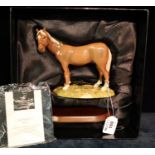Royal Doulton hand made and hand decorated sculpture 'My first pony' RDA34, in original box. (B.P.