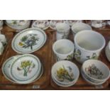 Four trays of Portmeirion pottery 'The Botanic Garden' design items to include; bowls, plates, mugs,