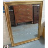 Modern gilt framed bevel plate mirror of rectangular form. (B.P. 21% + VAT)