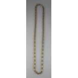 18CT GOLD FANCY LINK CHAIN. Length 26" (66cm) approx. Weight 46.2g approx. (B.P. 21% + VAT)