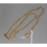 15CT GOLD ALBERT CHAIN. Length 14" (35cm) approx. Weight 15.6g approx. (B.P. 21% + VAT) Condition