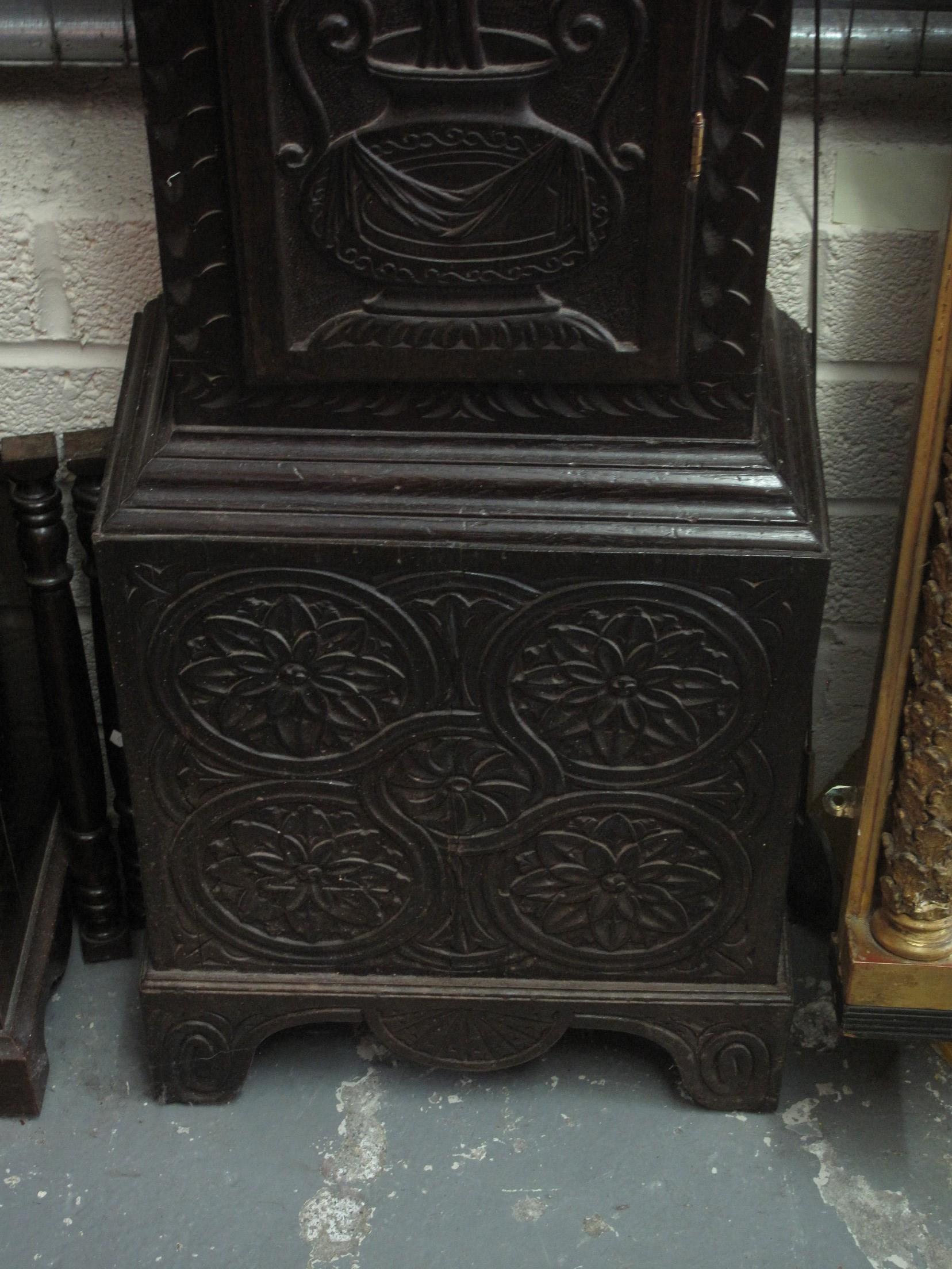 18TH CENTURY OAK 8 DAY LONGCASE CLOCK the face marked Joshua Alloway?, Taunton, the case overall - Image 2 of 7