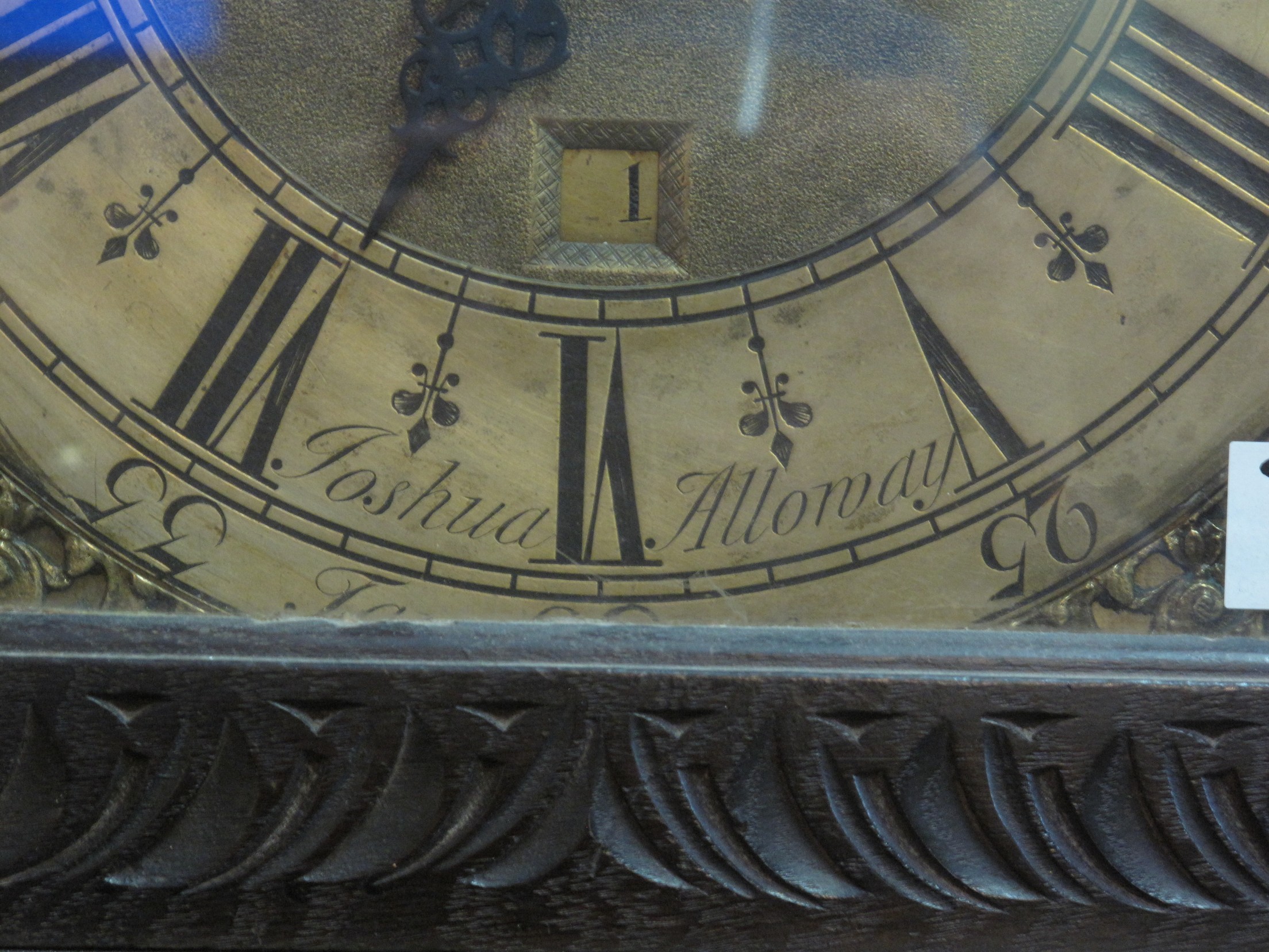 18TH CENTURY OAK 8 DAY LONGCASE CLOCK the face marked Joshua Alloway?, Taunton, the case overall - Image 4 of 7