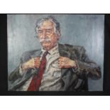 DAVID GRIFFITHS (Welsh born 1939), a striking portrait of Sir John 'Kyffin' Williams KBE, RA,