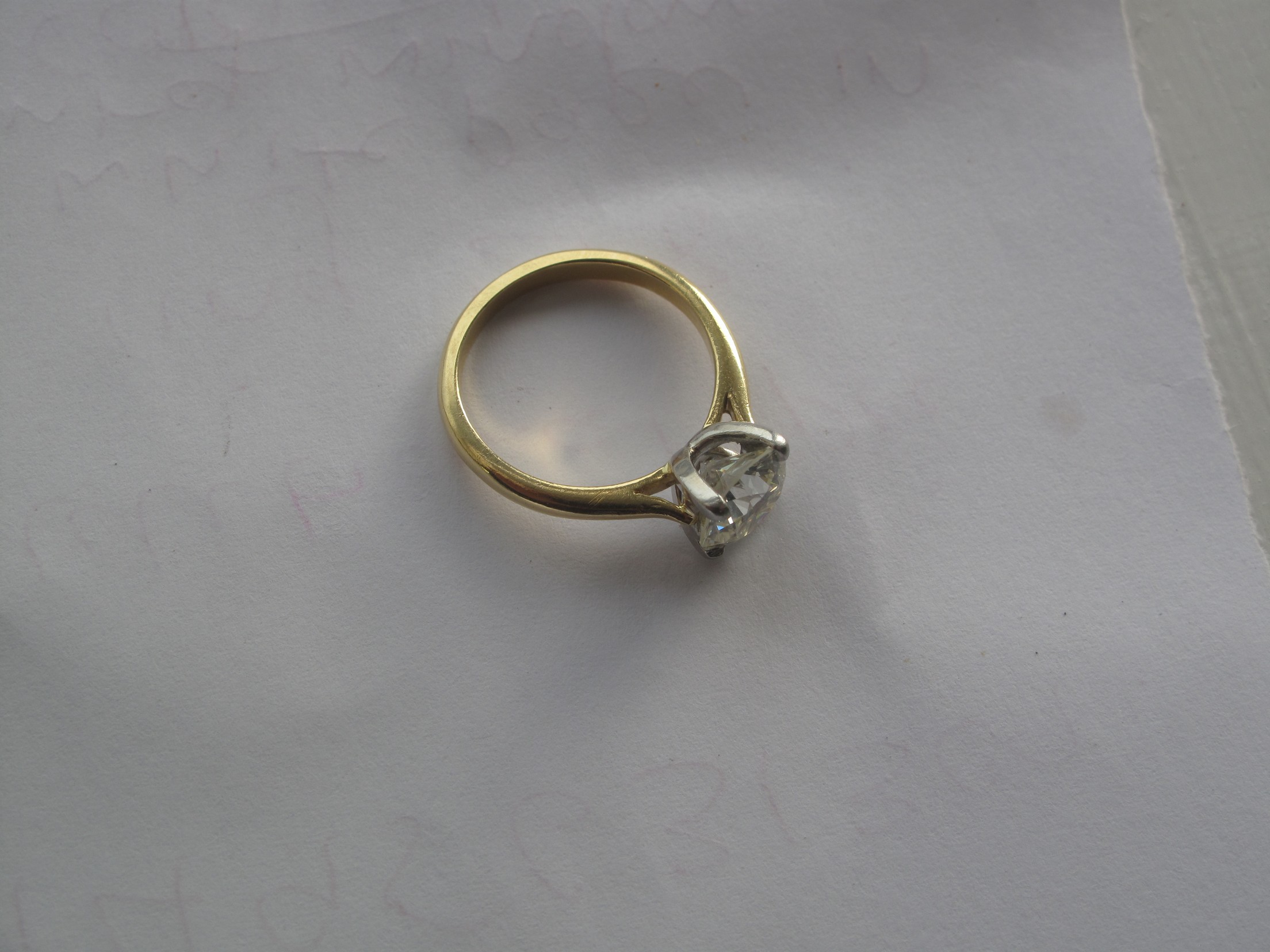 18CT GOLD 2.50CT DIAMOND SOLITAIRE RING. The brilliant cut diamond in four claw setting. Together - Image 16 of 16