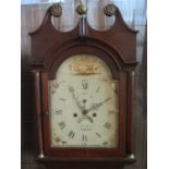 EARLY 19TH CENTURY WELSH OAK 8 DAY LONGCASE CLOCK marked 'Watkins, Abergavenny', having broken