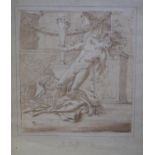 AFTER N POUSSIN, death of a warrior, pencil and wash, 22 x 20cm approx. (B.P. 21% + VAT) Appears