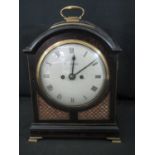 LATE 18TH/EARLY 19TH CENTURY ENGLISH MAHOGANY TWO TRAIN BRACKET CLOCK, the face marked 'T.