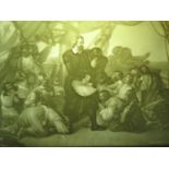 GROUP OF THREE 19TH CENTURY GERMAN PORCELAIN LITHOPHANE PANELS, 'Columbus'(titled), portrait of