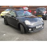 2013 MINI COOPER COUPE 3 door Motor Car DY13VKN, 1600cc, 4 cylinder petrol with manual gearbox. A