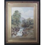 O.H THOMAS (Welsh late 19th/early 20th Century), 'Falls at Llan Festiniog (sic)', signed,