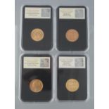 THE CLASSIC SOVEREIGN COLLECTION four Victorian gold sovereigns in fitted case to include; 1865