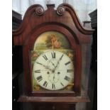 19TH CENTURY CHANNEL ISLANDS MAHOGANY 8 DAY LONGCASE CLOCK marked J. Le Gallais, Jersey, the case