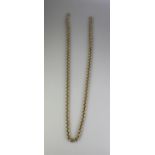 9CT GOLD HEAVY LINK CURB CHAIN. Length 26" (66cm) approx. Weight 105g approx. (B.P. 21% + VAT)