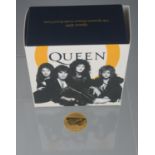 QUEEN 2020 UK quarter-ounce gold proof £25 coin, weight 7.8g approx. In original presentation box,