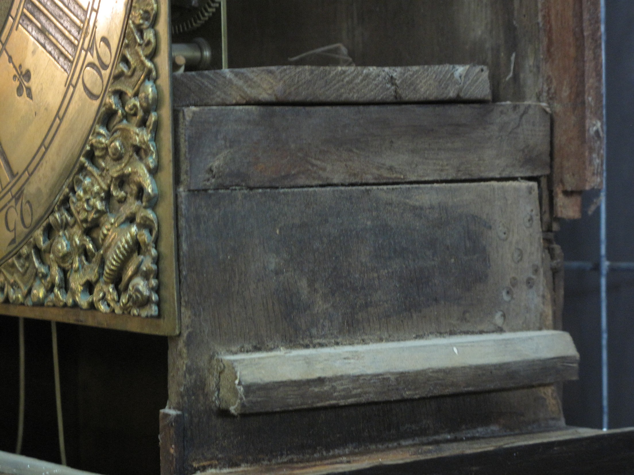 18TH CENTURY OAK 8 DAY LONGCASE CLOCK the face marked Joshua Alloway?, Taunton, the case overall - Image 6 of 7