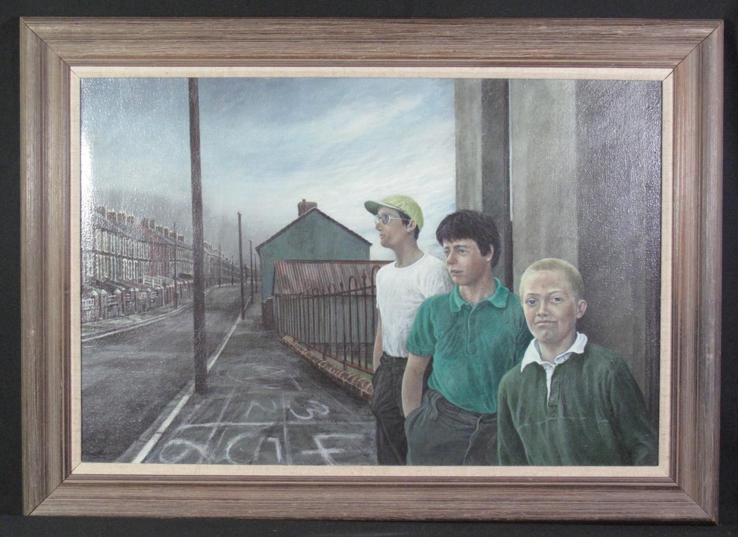 PROFESSOR DAVID L CARPANINI, RBA, RWA, RE, NEAC (Welsh born 1946), 'The Searchers', signed,