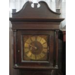 18TH CENTURY 30 HOUR OAK LONGCASE CLOCK marked 'Wilks, Wolverton', having later broken arch pediment