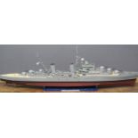 EXHIBITION QUALITY SCRATCH BUILT SCALE MODEL of the Royal Navy 'Dido' class light cruiser 'HMS