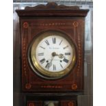 19TH CENTURY FRENCH INLAID MAHOGANY LONGCASE CLOCK marked W.J Richards, Swansea and Glanamman (