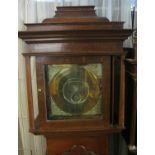 18TH CENTURY OAK 8 DAY LONGCASE CLOCK marked 'John Whitfield, Clifton', the hood with caddy top