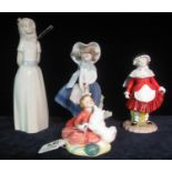 Royal Worcester 'Y Ferch Gymraeg' Welsh Girl figurine in original box, together with a Royal Doulton