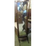 Early 20th Century mahogany cheval type bedroom mirror. (B.P. 21% + VAT)