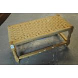 20th Century beech framed cord stool of rectangular form. (B.P. 21% + VAT)