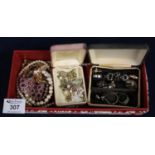 Box of assorted costume jewellery. (B.P. 21% + VAT)