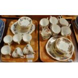 Colclough teaware together with another tray of Royal Standard fine bone china teaware. (2) (B.P.