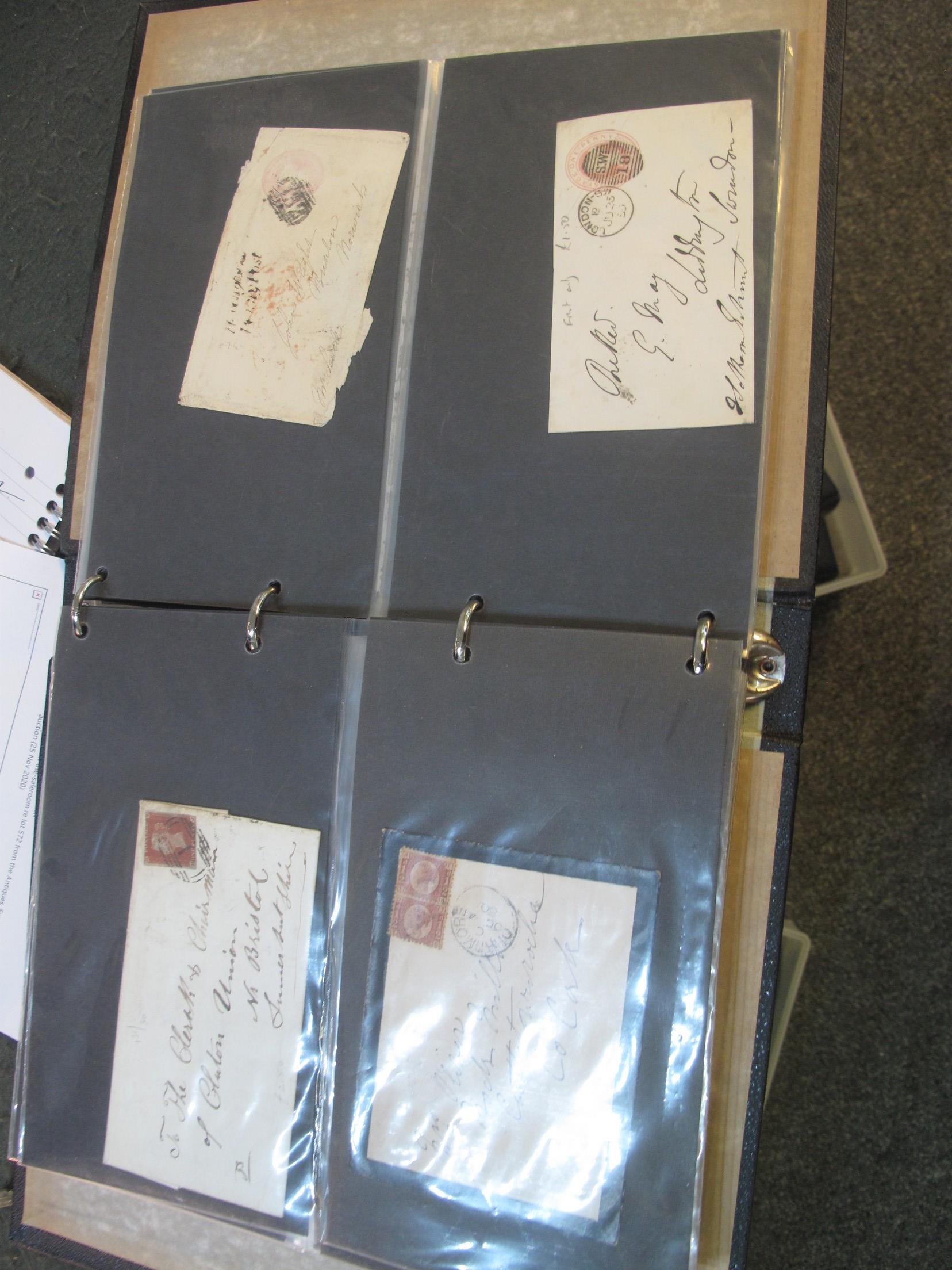 Great Britain Postal History stamp collection in black album 1779 to 1890's with entires, Penny - Image 19 of 21