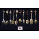 Small collection of assorted enamelled and other souvenir teaspoons. (B.P. 21% + VAT)