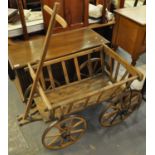 Rustic mixed woods cart with adjustable handle. (B.P. 21% + VAT)