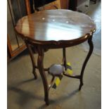 Edwardian mahogany piecrust occasional table. (B.P. 21% + VAT)