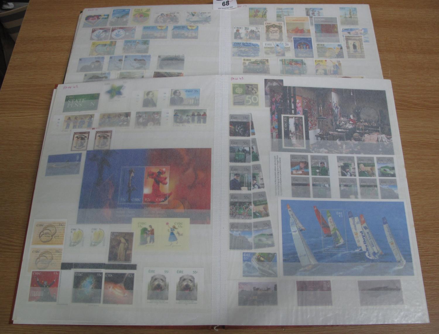 Ireland mint and used collection in two Lighthouse stockbooks. Many 100s of stamps, singles, sets