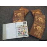 All world stamp collection in six Stanley Gibbons international albums and a Worldex album, many