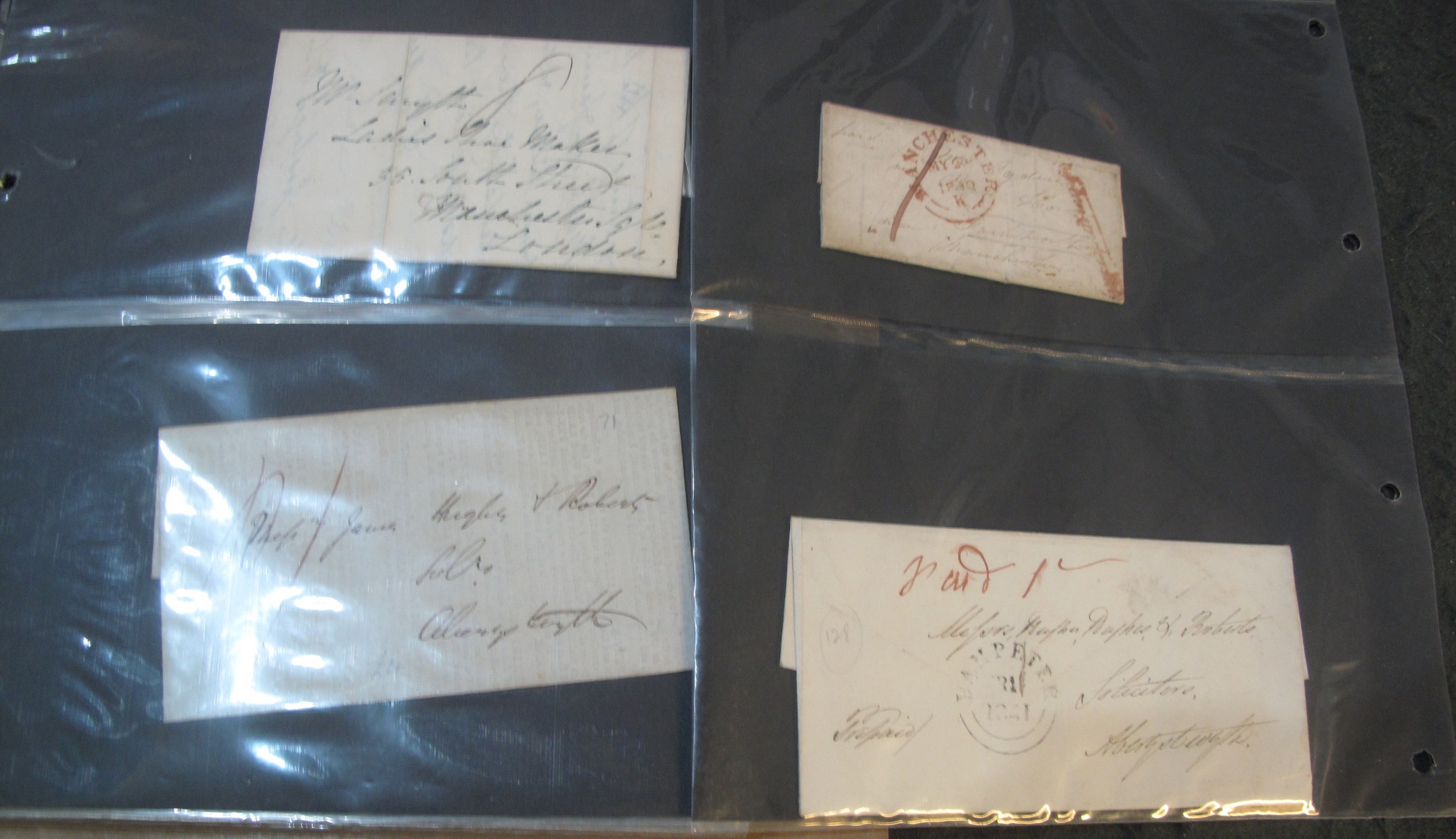 Great Britain Postal History stamp collection in black album 1779 to 1890's with entires, Penny - Image 3 of 21