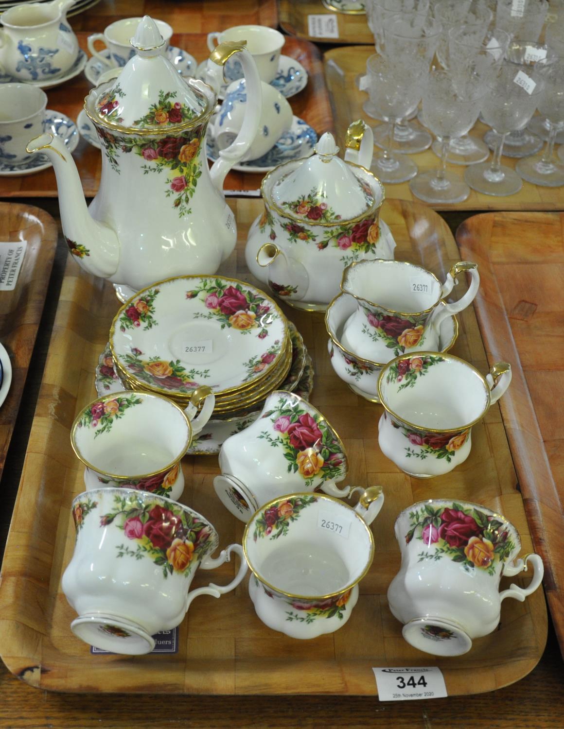 17 piece Royal Albert bone china 'Old Country Roses' teaset. (B.P. 21% + VAT)