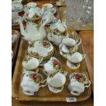 17 piece Royal Albert bone china 'Old Country Roses' teaset. (B.P. 21% + VAT)