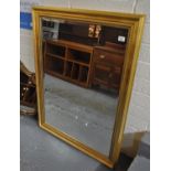 Modern gilt framed bevel plate mirror of rectangular form. (B.P. 21% + VAT)