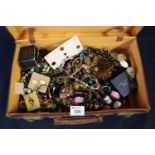 Small suitcase of assorted costume jewellery. (B.P. 21% + VAT)