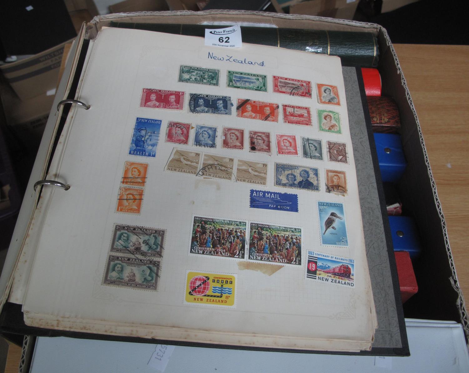 All world collection of stamps in nine albums and ring binders, many 100s of stamps, mostly used. (