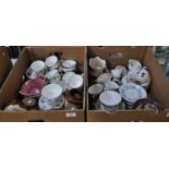 Two boxes of assorted mainly teaware, various to include; Royal Imprerial, Colclough, Royal