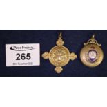 Gilt St John's Ambulance medal and a gilt metal and enamel Royal Engineers pendant. (2) (B.P.