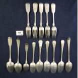 Collection of assorted 18th Century and later silver cutlery including; mixed tablespoons, dinner