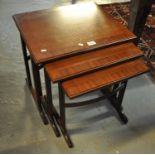 Nest of three mahogany reproduction tables. (B.P. 21% + VAT)